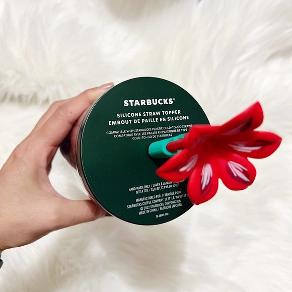 Starbucks • 2022 Holiday Pointsetta Straw Topper 24oz. Tumbler - Picture 4 of 7